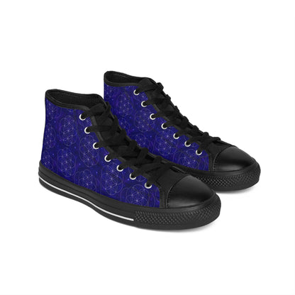 Men's Classic Sneakers - Geometric Pattern High Tops