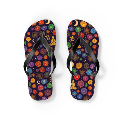 Colorful Chakra Flip Flops - Spiritual Summer Footwear