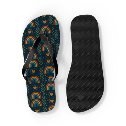 Walk the Path of Positivity with Our Boho Rainbow Flip Flops 🌈✨