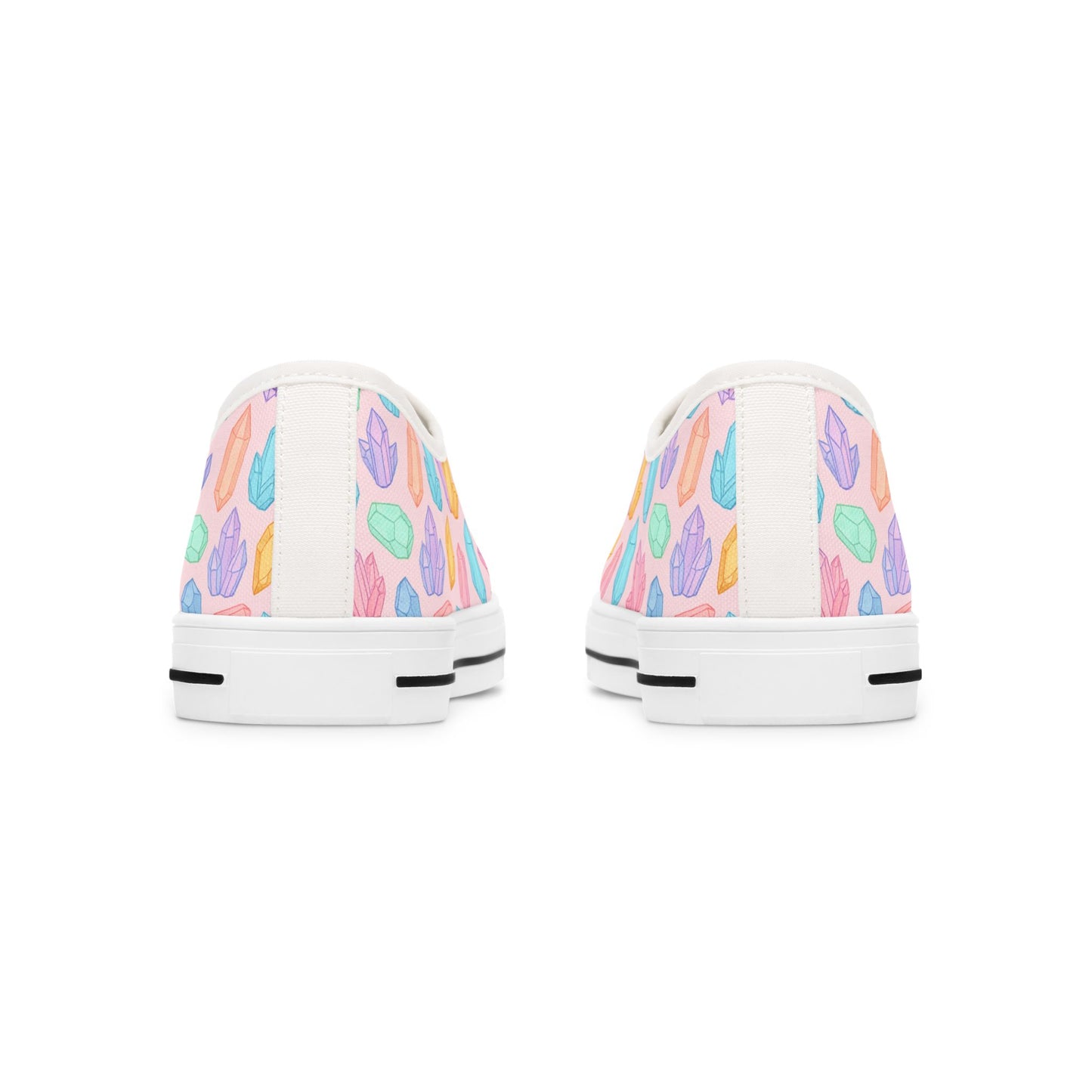 Colorful Crystal Print Low Top Sneakers for Women