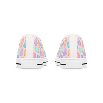 Colorful Crystal Print Low Top Sneakers for Women