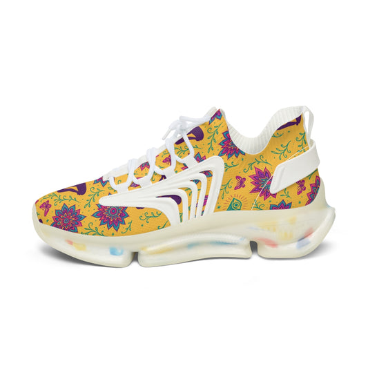 Bohemian Floral Women's Mesh Sneakers - Lightweight & Colorful Comfort