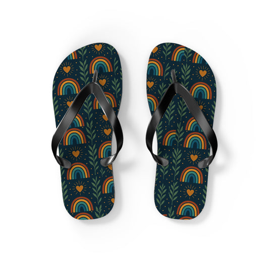 Walk the Path of Positivity with Our Boho Rainbow Flip Flops 🌈✨