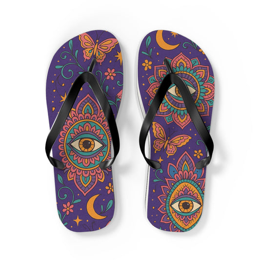 Colorful Bohemian Flip Flops - Eye-Catching Summer Footwear for Festivals and Beach Days
