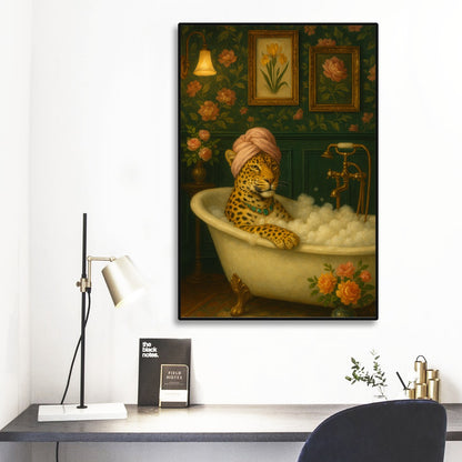 ✨Boho Luxe Leopard Wall Art – Framed Canvas Print Bring Maximalist Magic Into Your Space