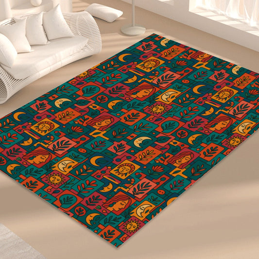 Boho Jungle Vibes Foldable Floor Mat – Super Soft with Non-Slip Backing