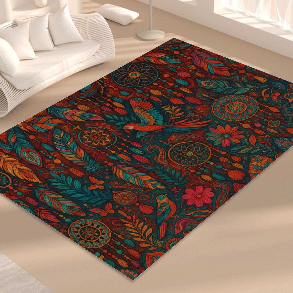 🌟 Boho Festival Mandala Rug – Drench Your Space in Color &amp; Comfort 🌟