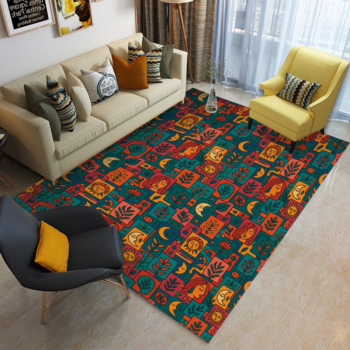 Boho Jungle Vibes Foldable Floor Mat – Super Soft with Non-Slip Backing