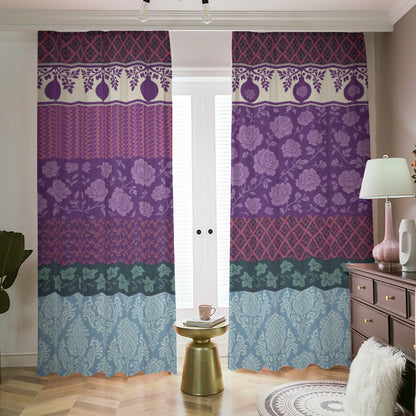Royal Patchwork Boho Blackout Curtains – Bold Privacy with a Regal Twist