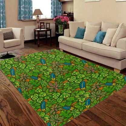 Tropical Jungle Leaf Foldable Floor Mat – Super Soft with Non-Slip Backing