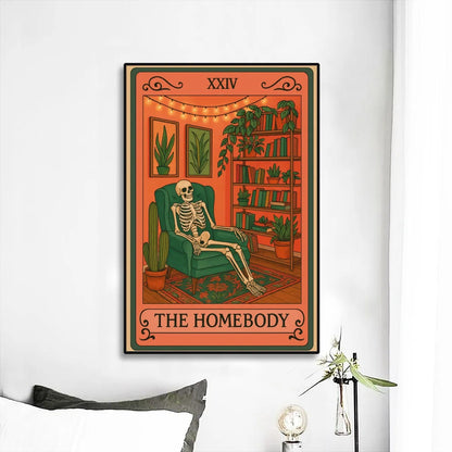🖼️ "The Homebody" Black Frame Mural - Boho Maximalist Wall Art