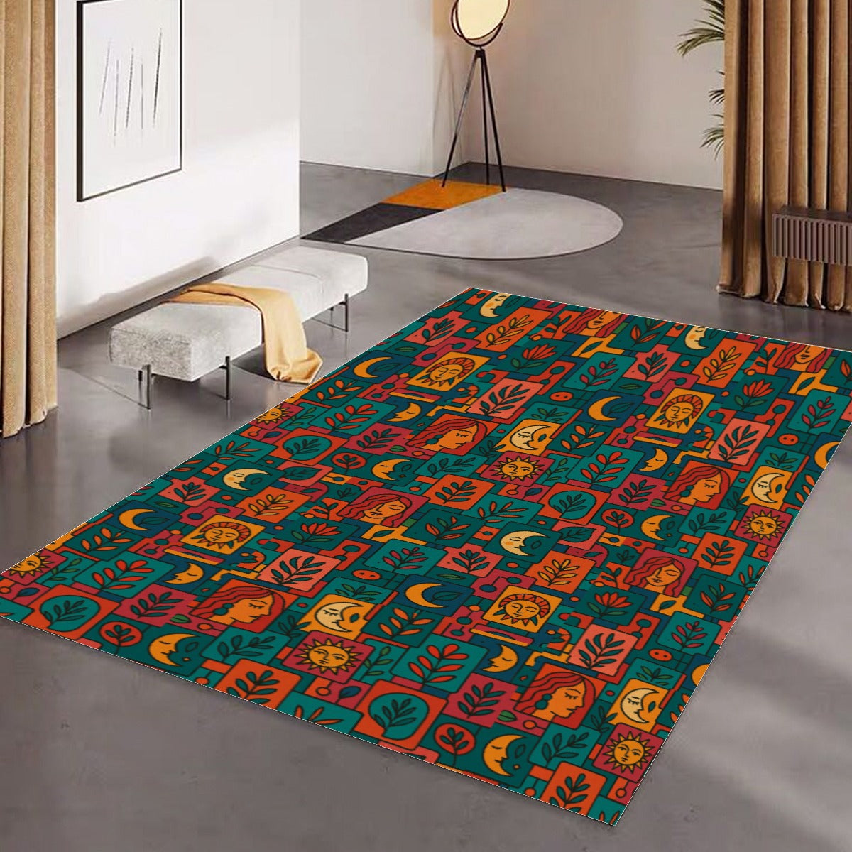 Boho Jungle Vibes Foldable Floor Mat – Super Soft with Non-Slip Backing