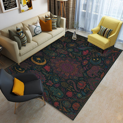 🌙 Mystic Garden Foldable Floor Mat – Boho Celestial Comfort
