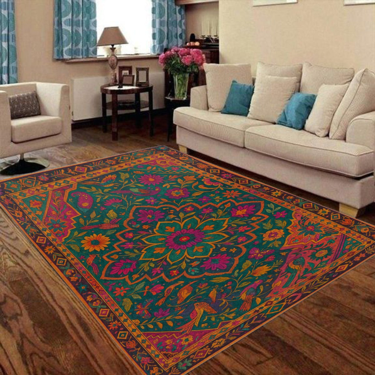 🌺 Boho Bloom Festival Floor Mat – Color-Drenched Comfort for Wild Souls 🌺