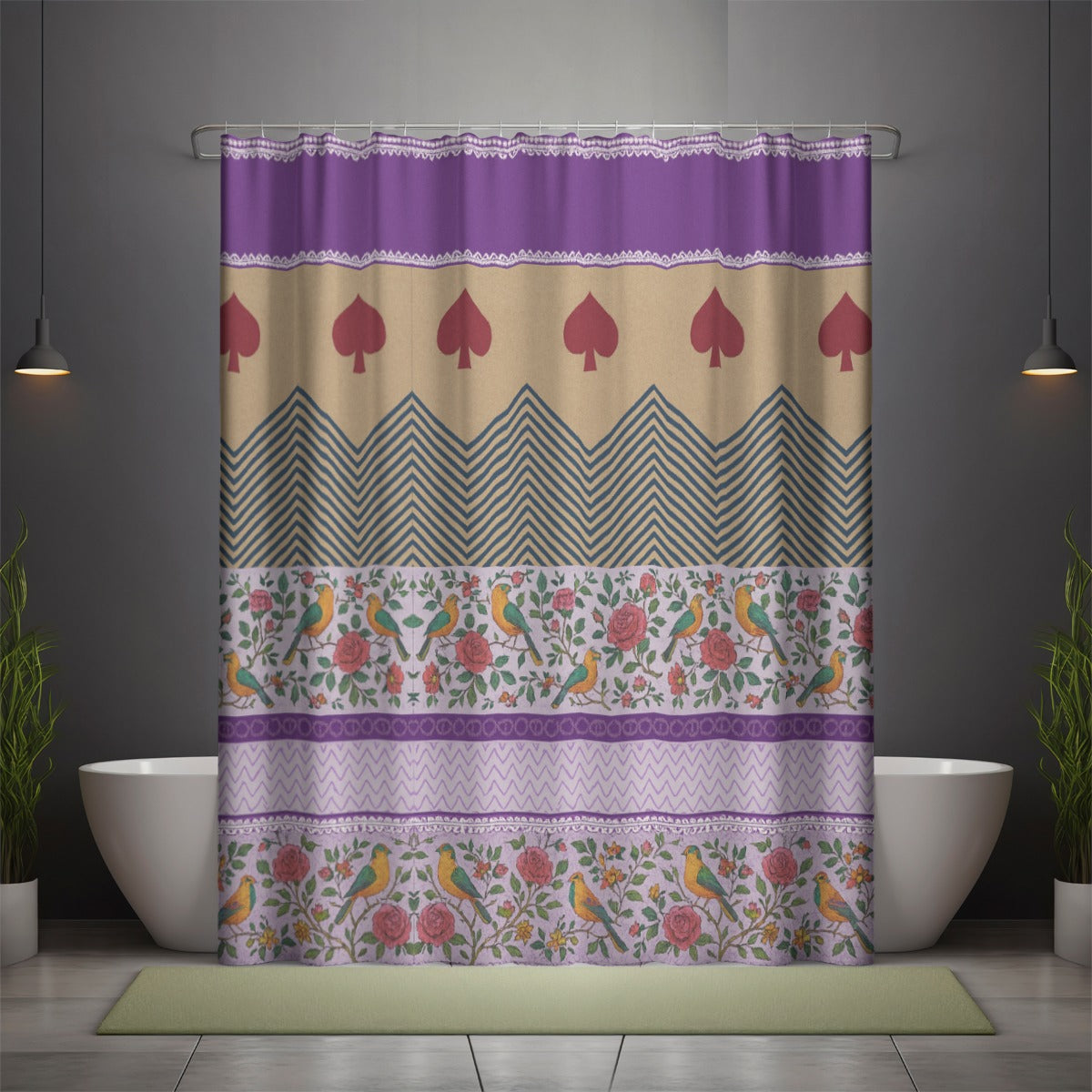 Boho Queen Shower Curtain – A Bold Splash of Bathroom Magic