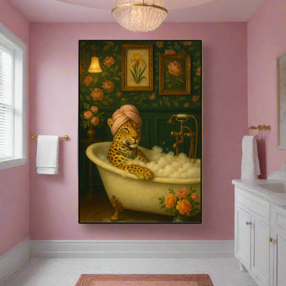 ✨Boho Luxe Leopard Wall Art – Framed Canvas Print Bring Maximalist Magic Into Your Space