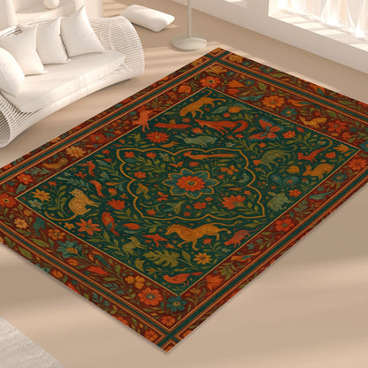 🦁 Boho Majestic Garden Floor Mat – Bold, Wild &amp; Wonderfully Soft 🦁