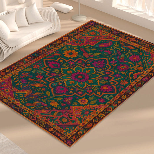 🌺 Boho Bloom Festival Floor Mat – Color-Drenched Comfort for Wild Souls 🌺