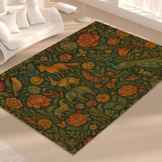 🌿 Boho Jungle Dreams Floor Mat – Vintage-Inspired Maximalist Magic 🌿
