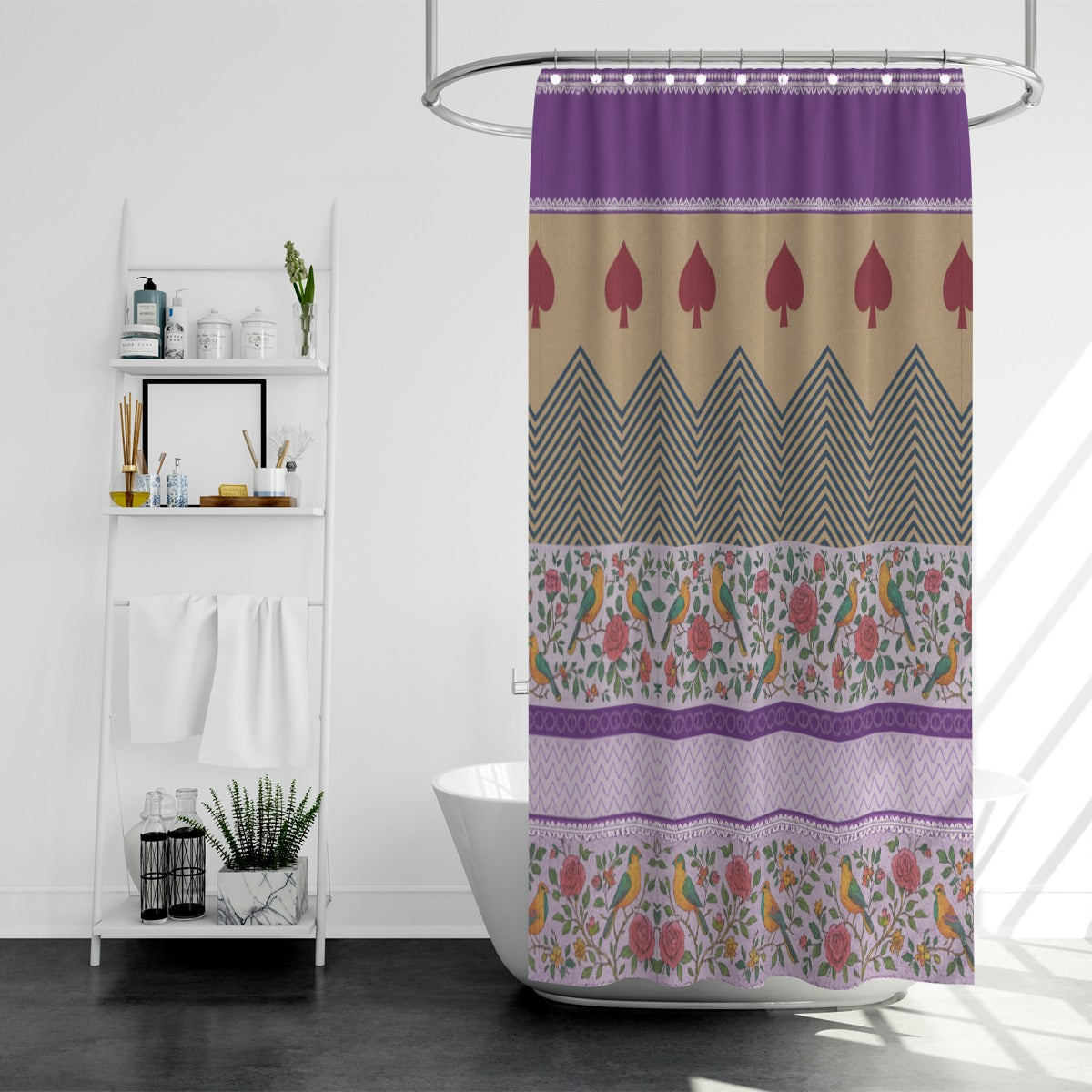 Boho Queen Shower Curtain – A Bold Splash of Bathroom Magic