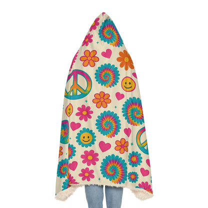 Colorful Peace Sign Snuggle Blanket