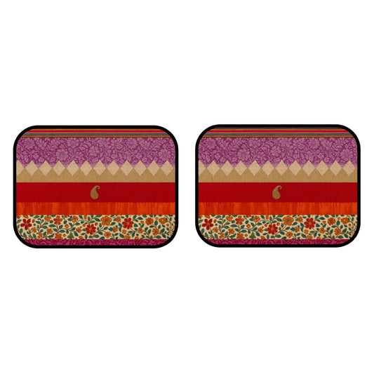 Boho Sunset Rear Car Floor Mats – Set of 2 | Non-Slip, Waterproof, Stylish Interior Upgrade