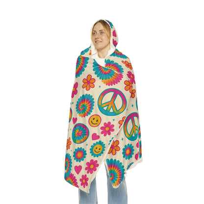 Colorful Peace Sign Snuggle Blanket