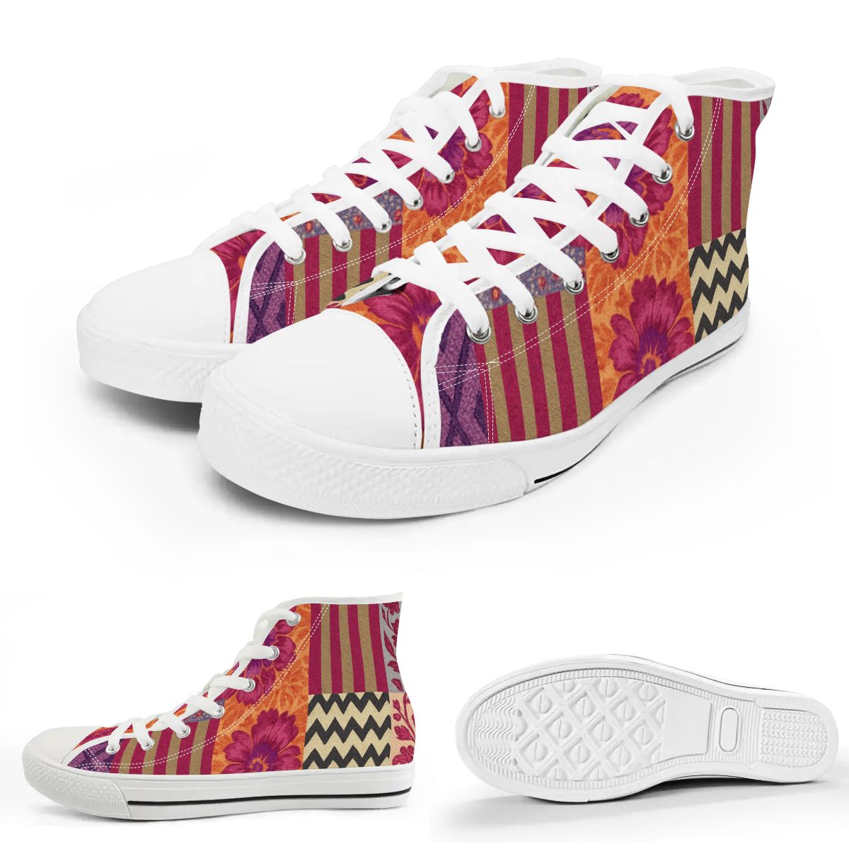 Wildflower Spirit Women's High Top Canvas Shoes