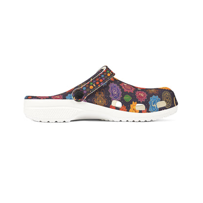 Colorful Chakra EVA Foam Clogs - Comfortable Rubber Shoes for Everyday Wear