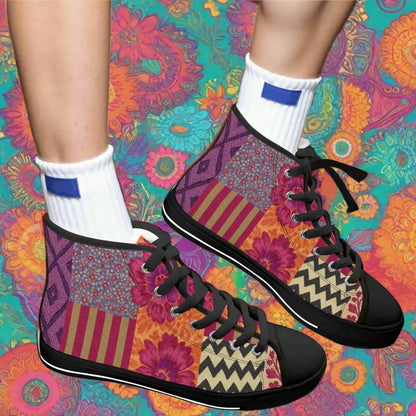Wildflower Spirit Women's High Top Canvas Shoes