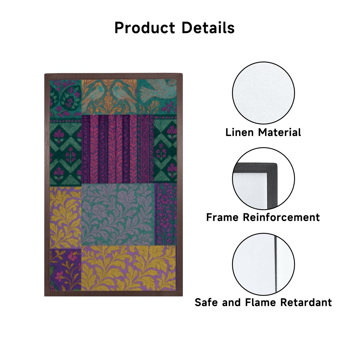 Boho Maximalist Patchwork Floor Lamp with Shelves