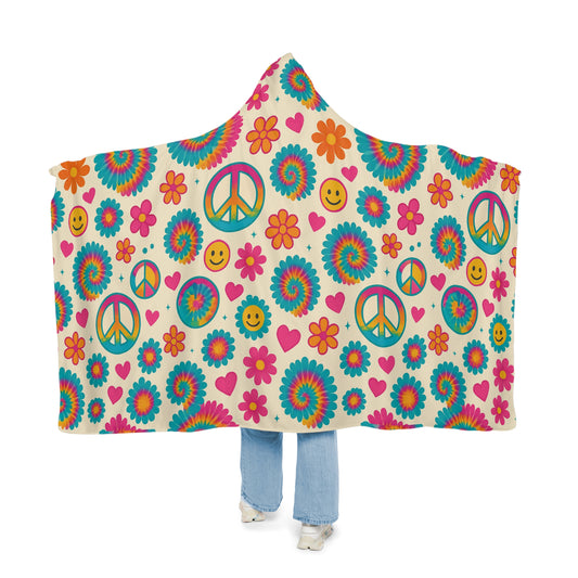 Colorful Peace Sign Snuggle Blanket