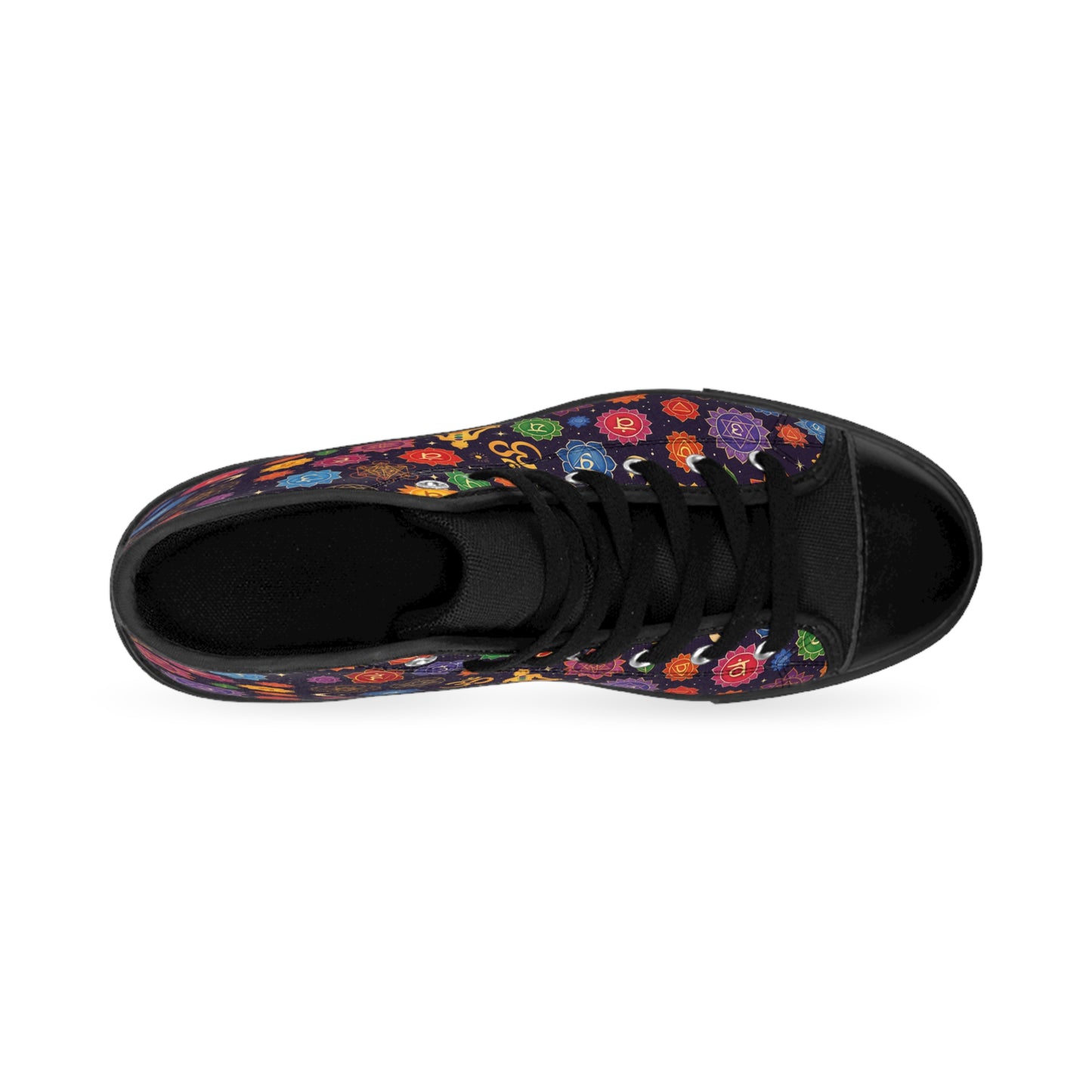 Yoga-Inspired Women's Classic Sneakers with Chakra Design