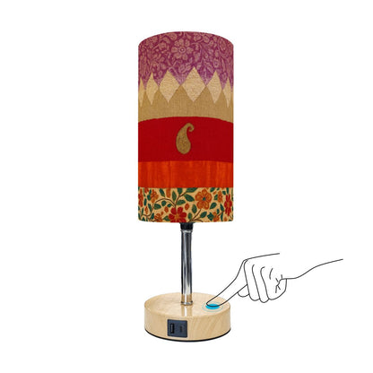 Boho Festival Touch Lamp – Vibrant Patchwork with USB Charging