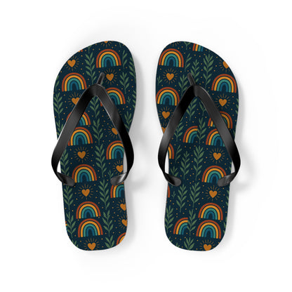 Walk the Path of Positivity with Our Boho Rainbow Flip Flops 🌈✨