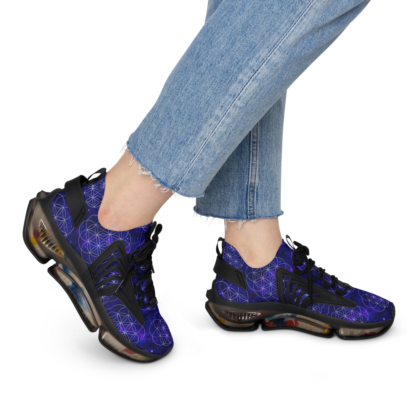 Cosmic Energy Women's Mesh Sneakers - Lightweight Astral Design