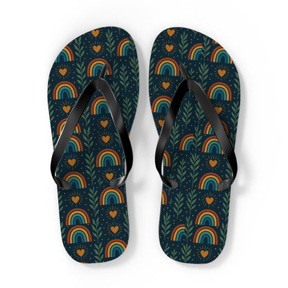 Walk the Path of Positivity with Our Boho Rainbow Flip Flops 🌈✨