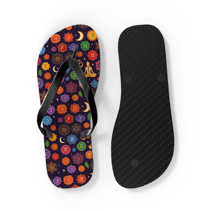 Colorful Chakra Flip Flops - Spiritual Summer Footwear