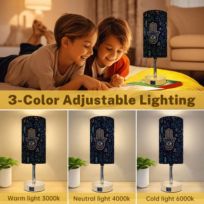 Sacred Light Touch Lamp – Boho Hamsa with USB Charging