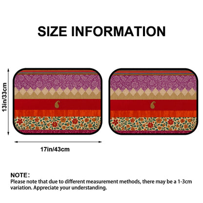 Boho Sunset Rear Car Floor Mats – Set of 2 | Non-Slip, Waterproof, Stylish Interior Upgrade