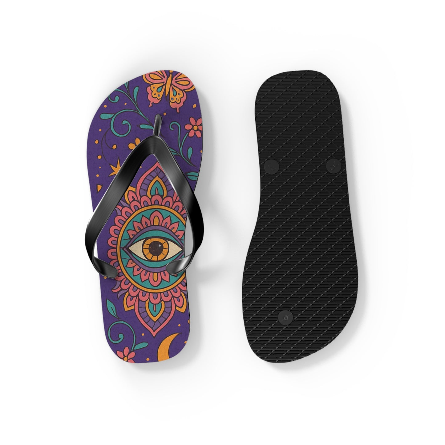 Colorful Bohemian Flip Flops - Eye-Catching Summer Footwear for Festivals and Beach Days