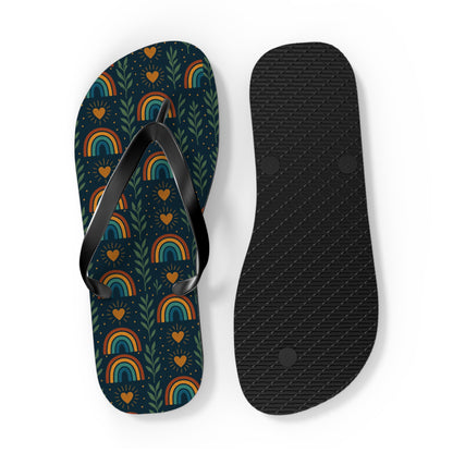 Walk the Path of Positivity with Our Boho Rainbow Flip Flops 🌈✨