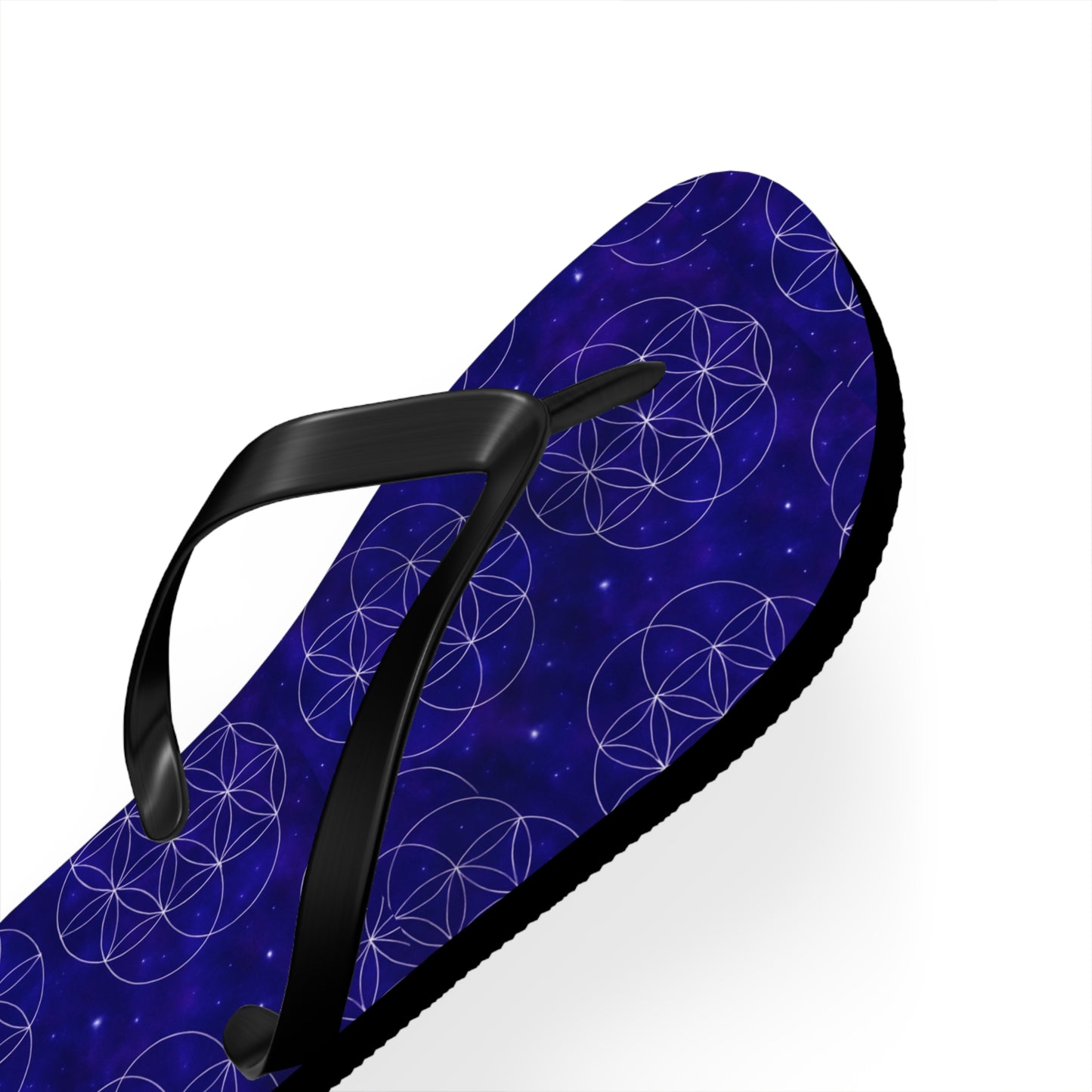 Cosmic Flower Flip Flops - Boho Chic Sandals for Beach, Summer Fun, Festival Vibes, Yoga Retreats, Gift for Her