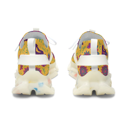 Bohemian Floral Women's Mesh Sneakers - Lightweight & Colorful Comfort
