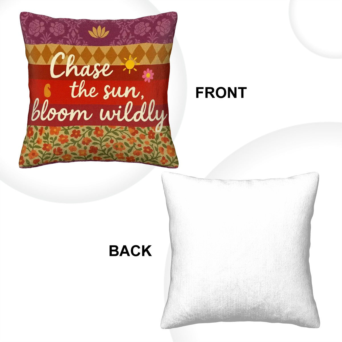 🌻 Chase the Sun Corduroy Pillow – Boho Softness & Vibrant Style (With Insert Included!)
