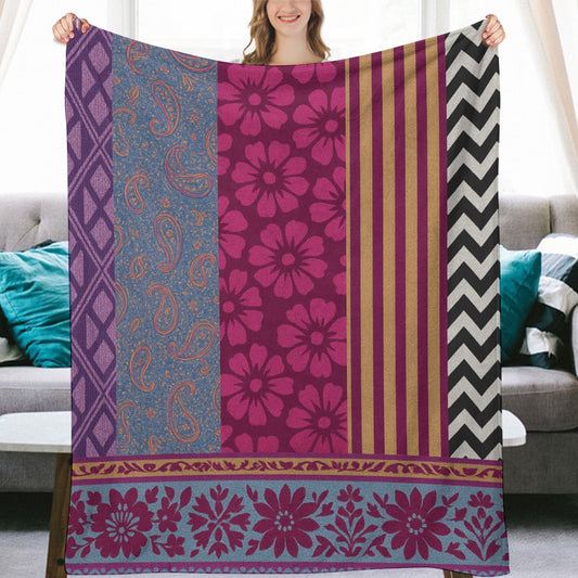 Boho Bliss Ultra-Soft Flannel Blanket (70" x 80")