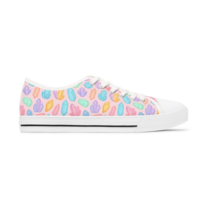 Colorful Crystal Print Low Top Sneakers for Women