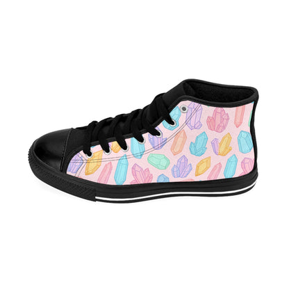 Colorful Crystal Women's Classic Sneakers - Trendy High-Top Shoes for Everyday Comfort