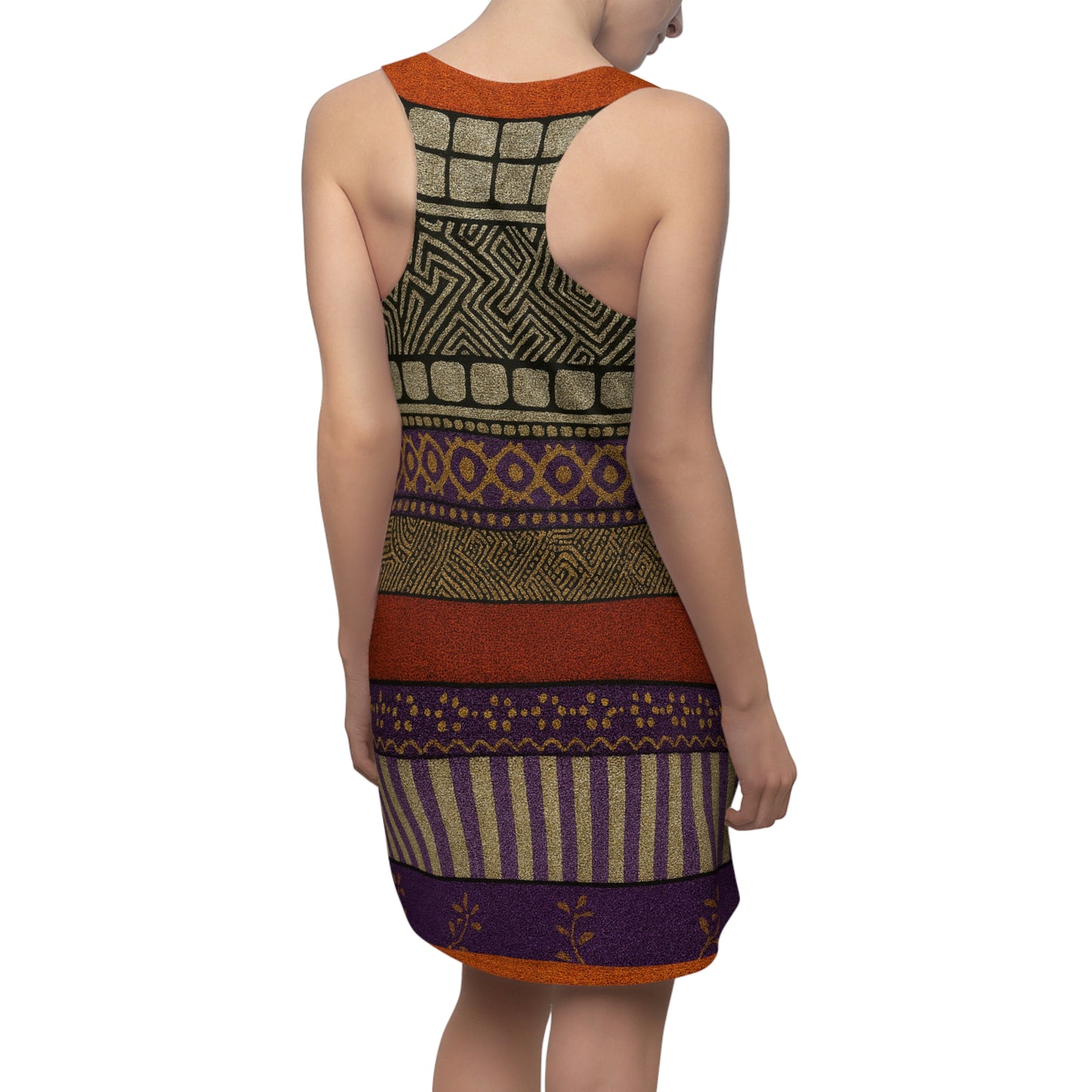 Bohemian Pattern Racerback Dress for Women - Stylish Summer Wear