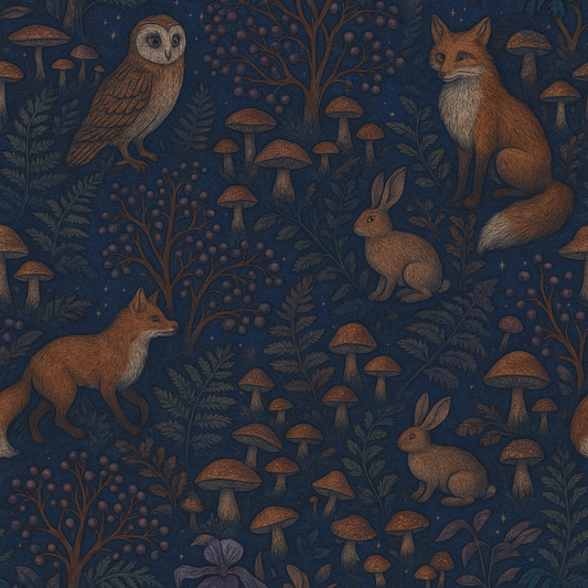 Enchanted Forest Animals Peel & Stick Wallpaper – 60"x50" (PVC, Waterproof, Easy Install)